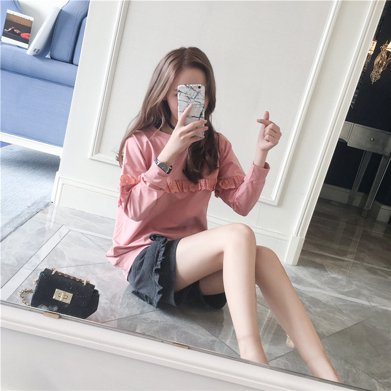 Áo bầu thu đông phối ren có khóa cho bé ty AB1259