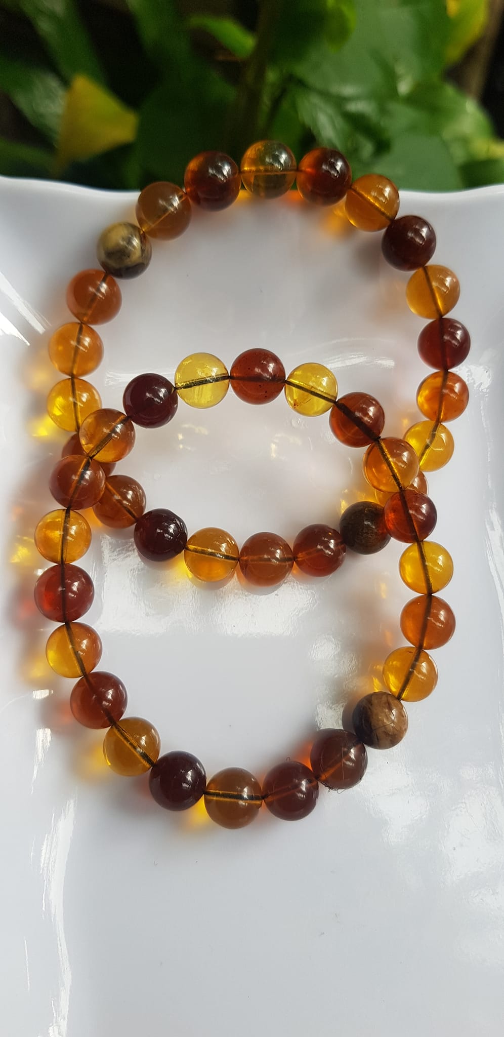 Vòng tay chuỗi đá Hổ Phách vàng nâu tự nhiên đẹp Size hạt 8mm Vòng hợp nữ mệnh thổ mệnh kim may mắn tốt sức khỏe công danh sự nghiệp xinh tay ạ
