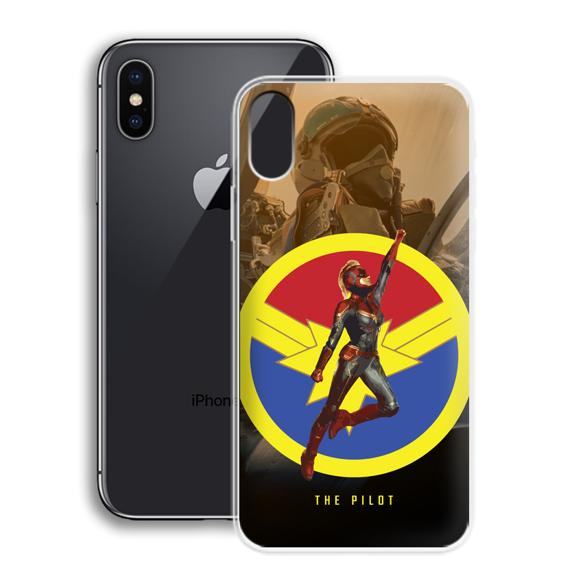 Ốp lưng Siêu Anh Hùng cho Apple Iphone X/ XS - 01015 0532 PILOT01 - Silicone dẻo - Hàng Chính Hãng