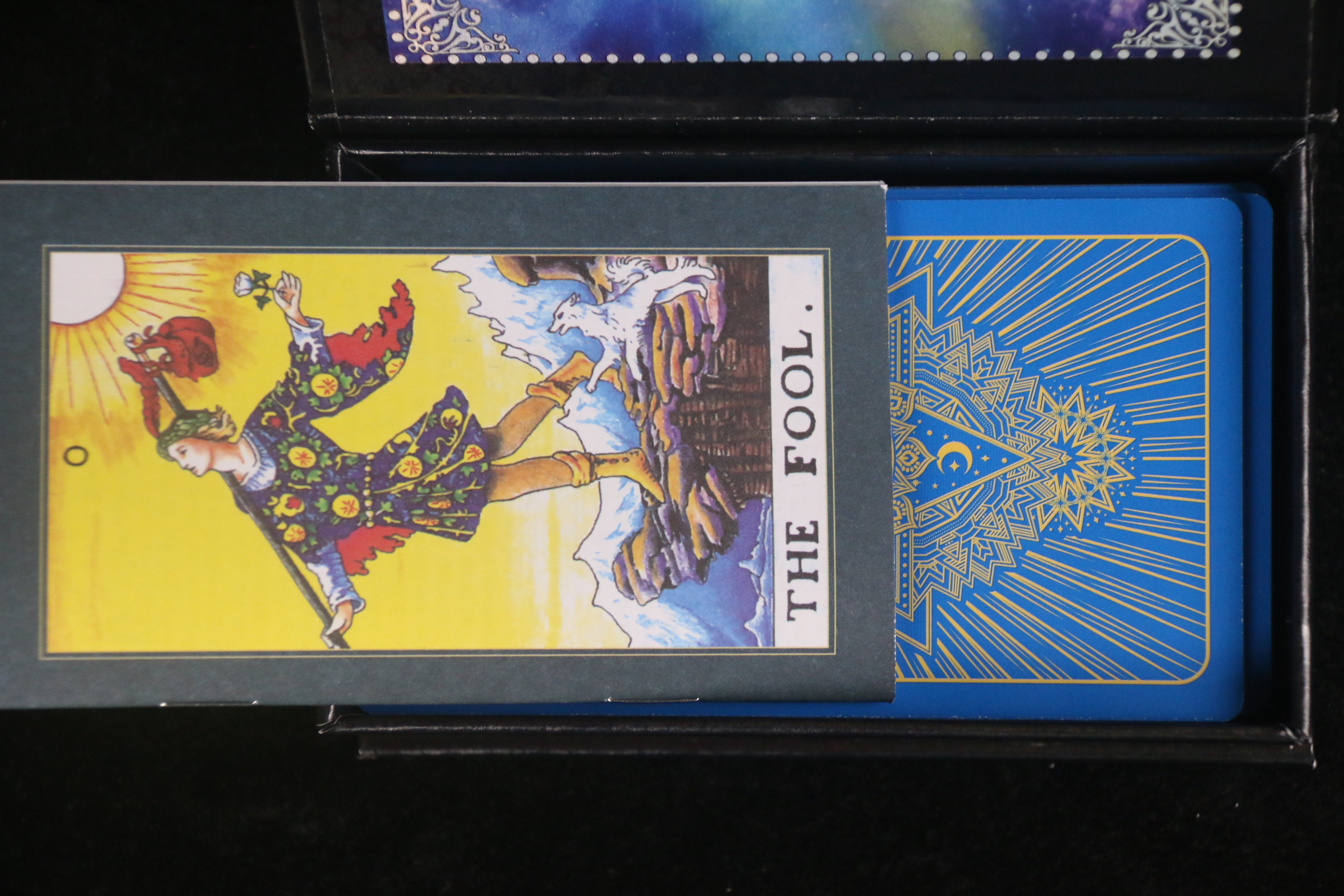 Bài  god foild tarot xanh dương