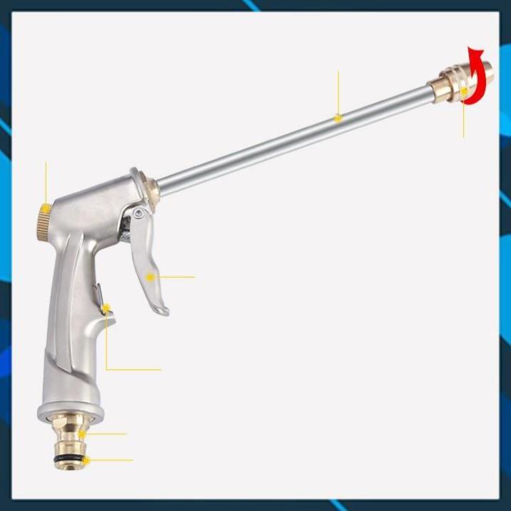 ️ Bộ dây vòi xịt nước rửa xe,tưới cây ,tăng áp 3 lần,loại 7m,10m 206701-2 đầu đồng,cút đồng+ móc khoá