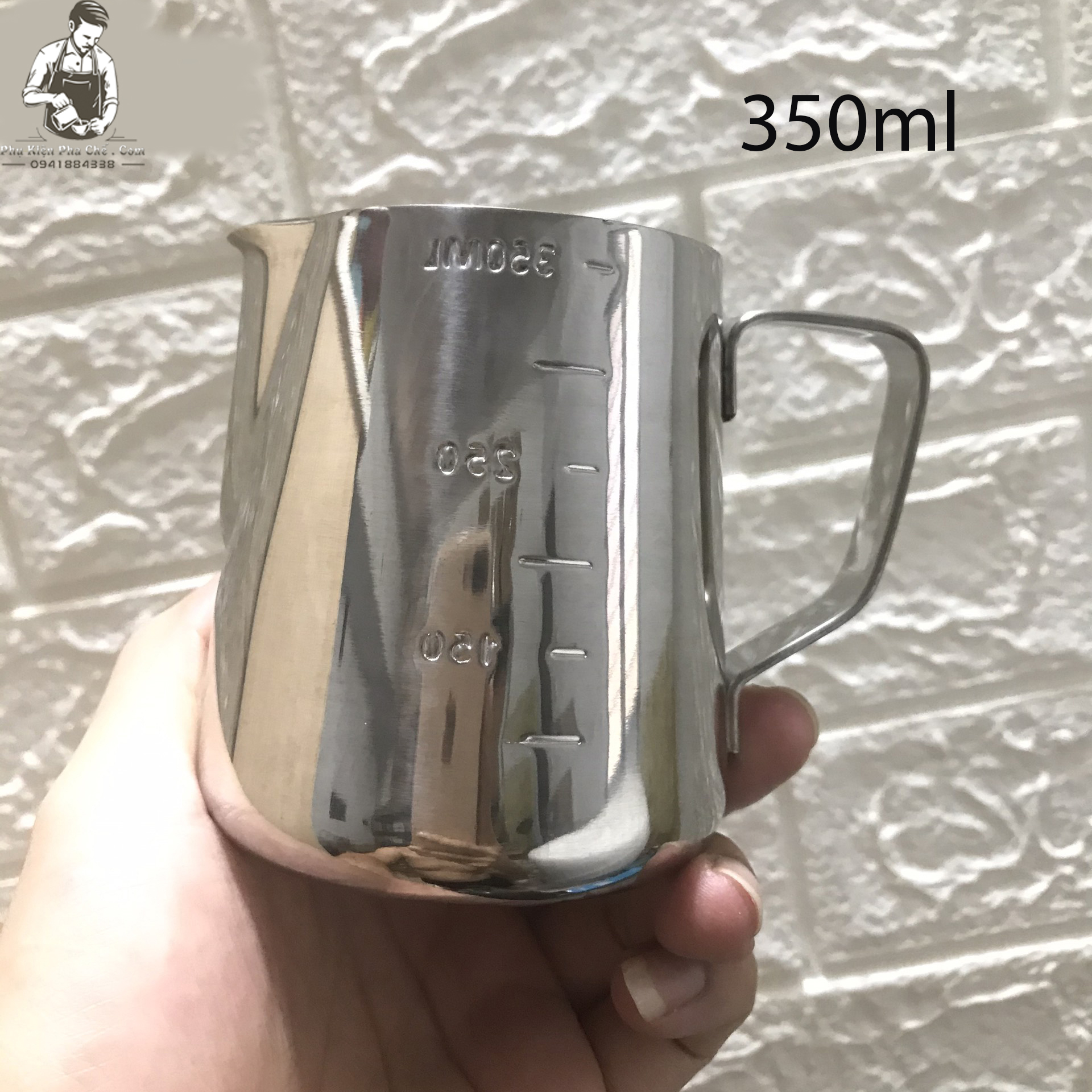 Ca Đánh Sữa Inox304 Có Vạch Chia