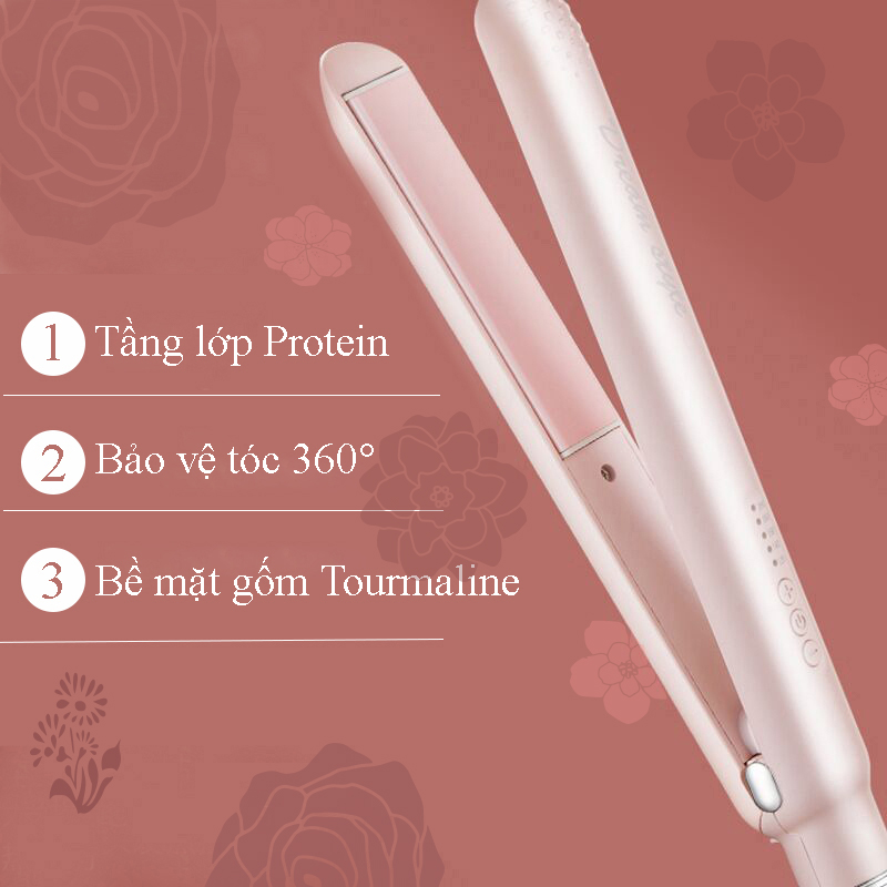 Máy Uốn Tóc Mini Tự Động Hàn Quốc 3 in 1 Dream Style Máy Làm Xoăn Tự Động Kiêm Máy Duỗi Tóc Ép Tóc Ion Âm Tiện Dụng 5 Mức Nhiệt Phù Hợp Nhiều Kiểu Tóc Tự Động Ngắt Khi Quá Nhiệt - Tặng Lược Và Kẹp Tóc Thời Trang