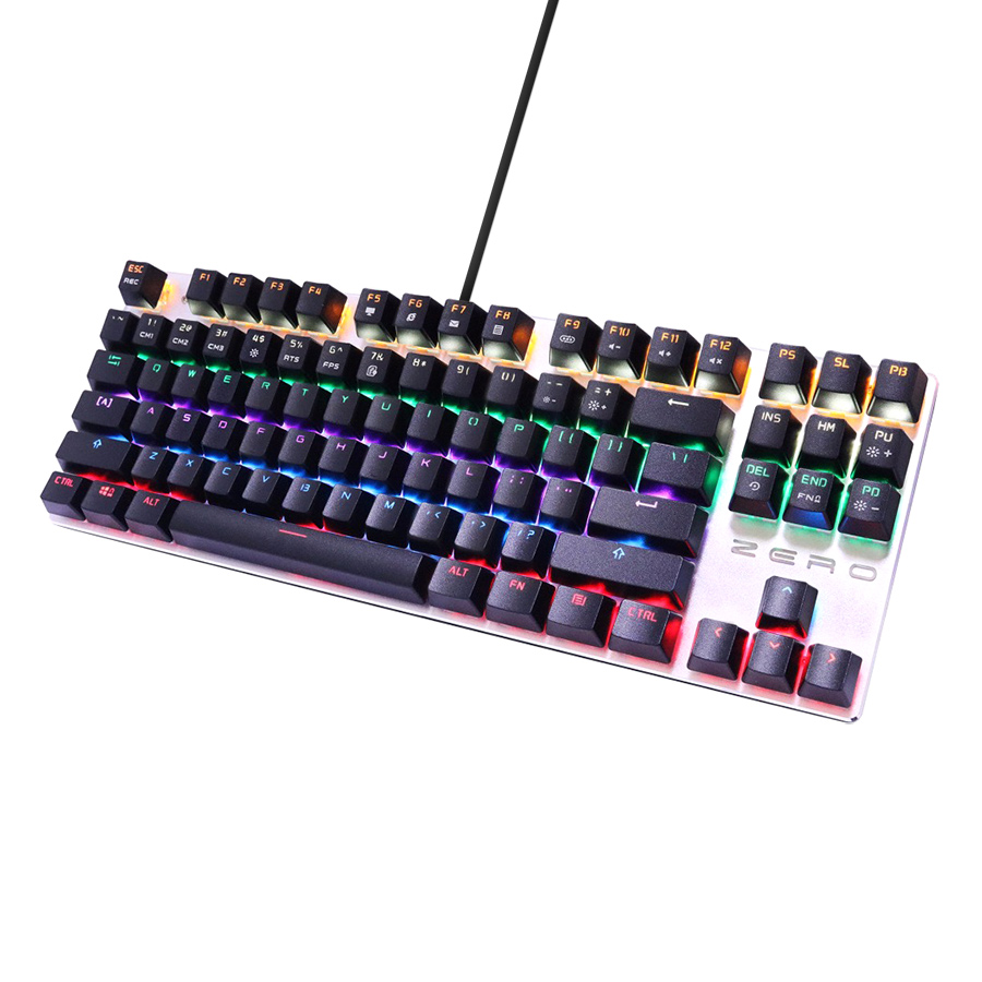 Bàn Phím Cơ Có Dây Metoo Zero X51 LED Blue Switch Tenkeyless - Hàng Chính Hãng