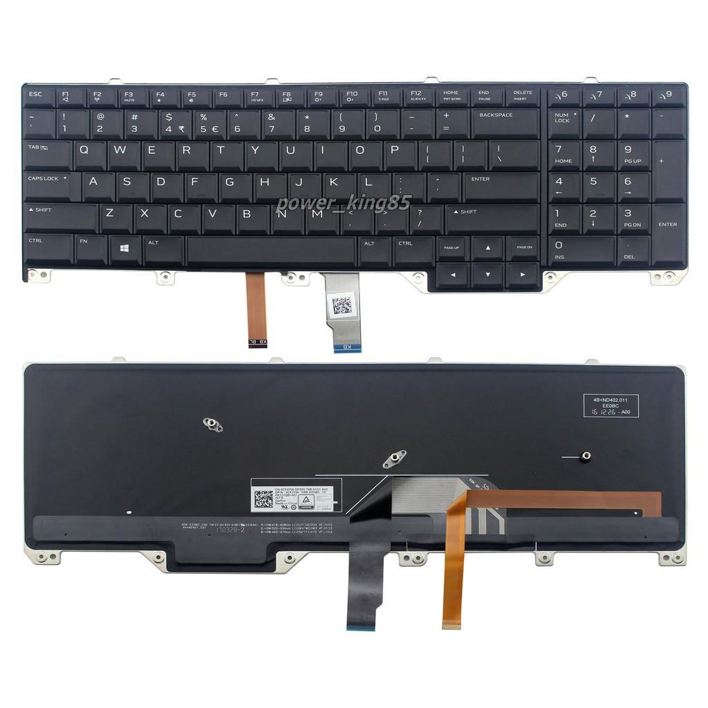 (KEYBOARD) BÀN PHÍM LAPTOP DÀNH CHO DELL ALIENWARE 17 R4 dùng cho Alienware 17 R4 (2016), 00WN4Y, PK131QB1A00, NSK-EE0BC 01