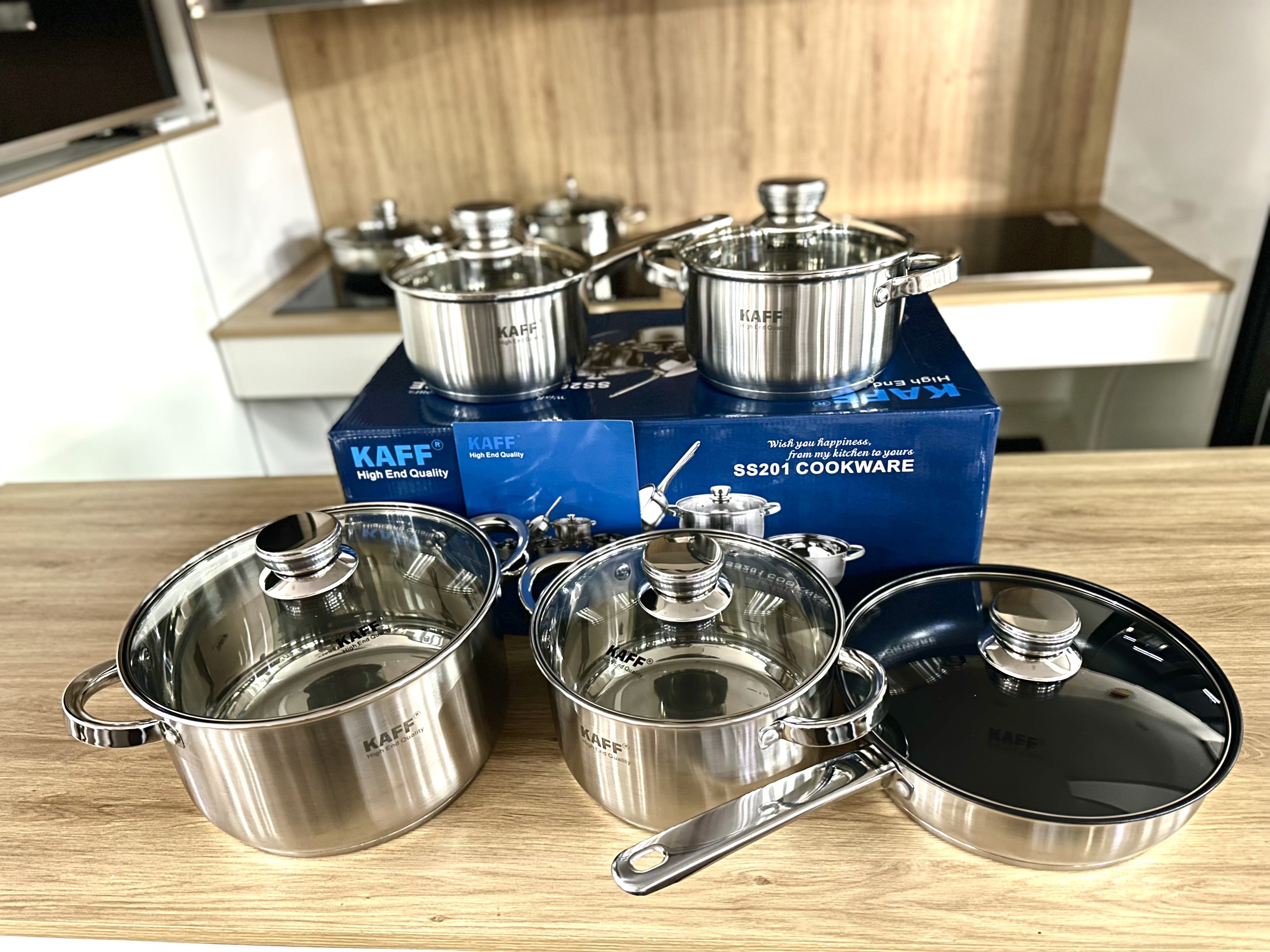 BỘ NỒI CAO CẤP 5 MÓN KAFF KF-ST005Fr - Hàng Chính Hãng