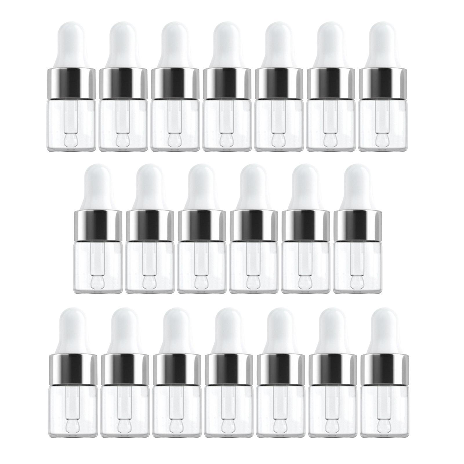 20 x Empty Essential Oil Bottles Refillable Pocket Size for Travel Salon 1ML