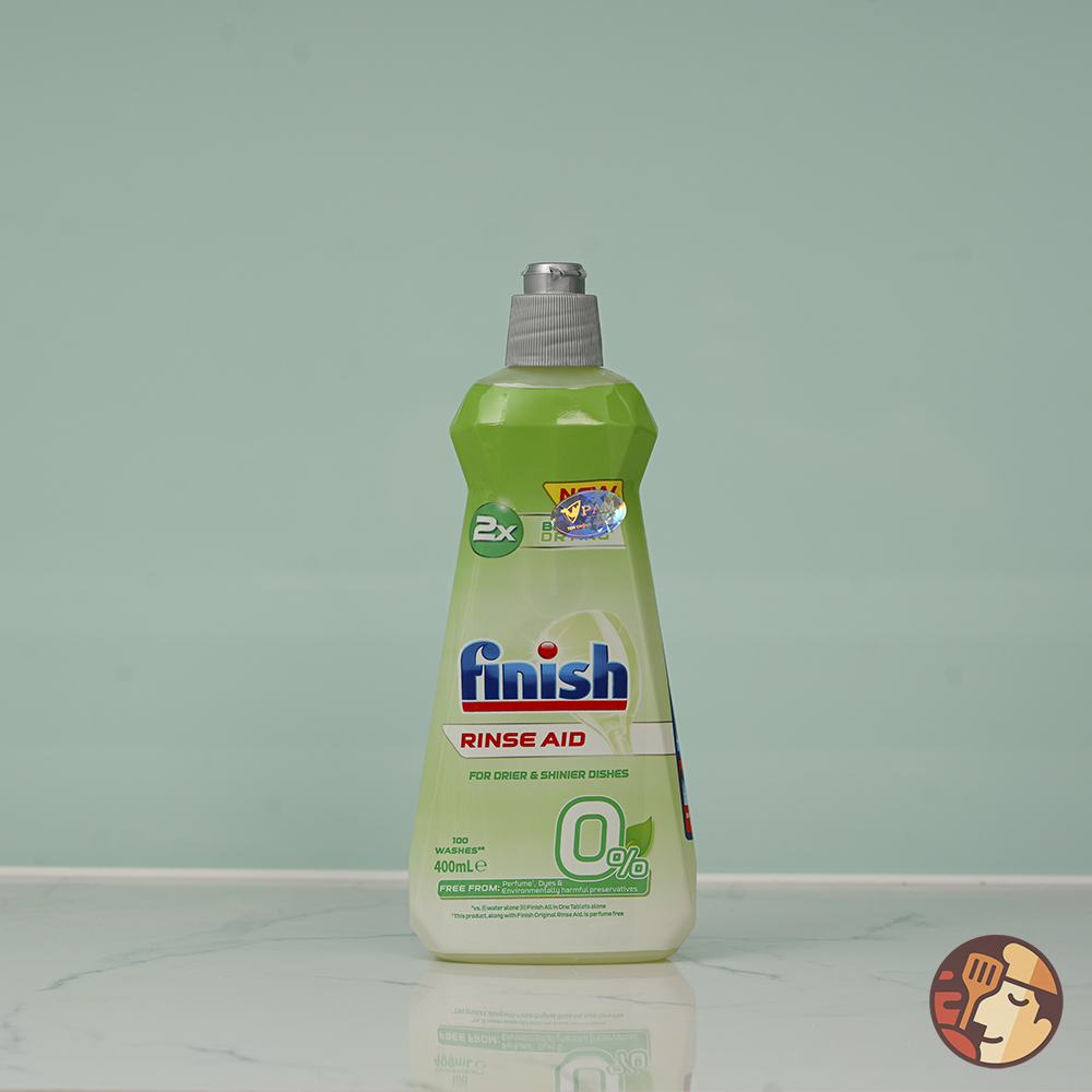 Nước làm bóng Finish Eco 0% 400ml hữu cơ, chính hãng, trợ xả dùng cho máy rửa bát, an toàn, thân thiện với môi trường