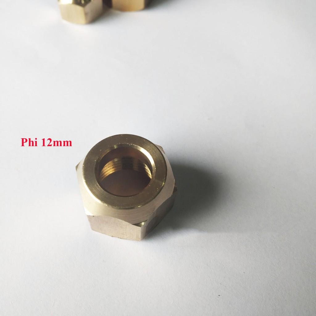 Rắc co ống đồng các phi cỡ 6 10 12 mm Loại Đẹp Chống Han Gỉ