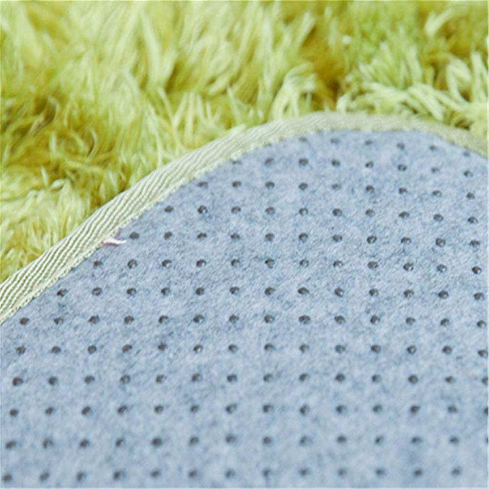 Thảm tắm tròn thảm phòng tắm shaggy không trượt, thảm xù lông microfiber, thảm siêu hấp thụ