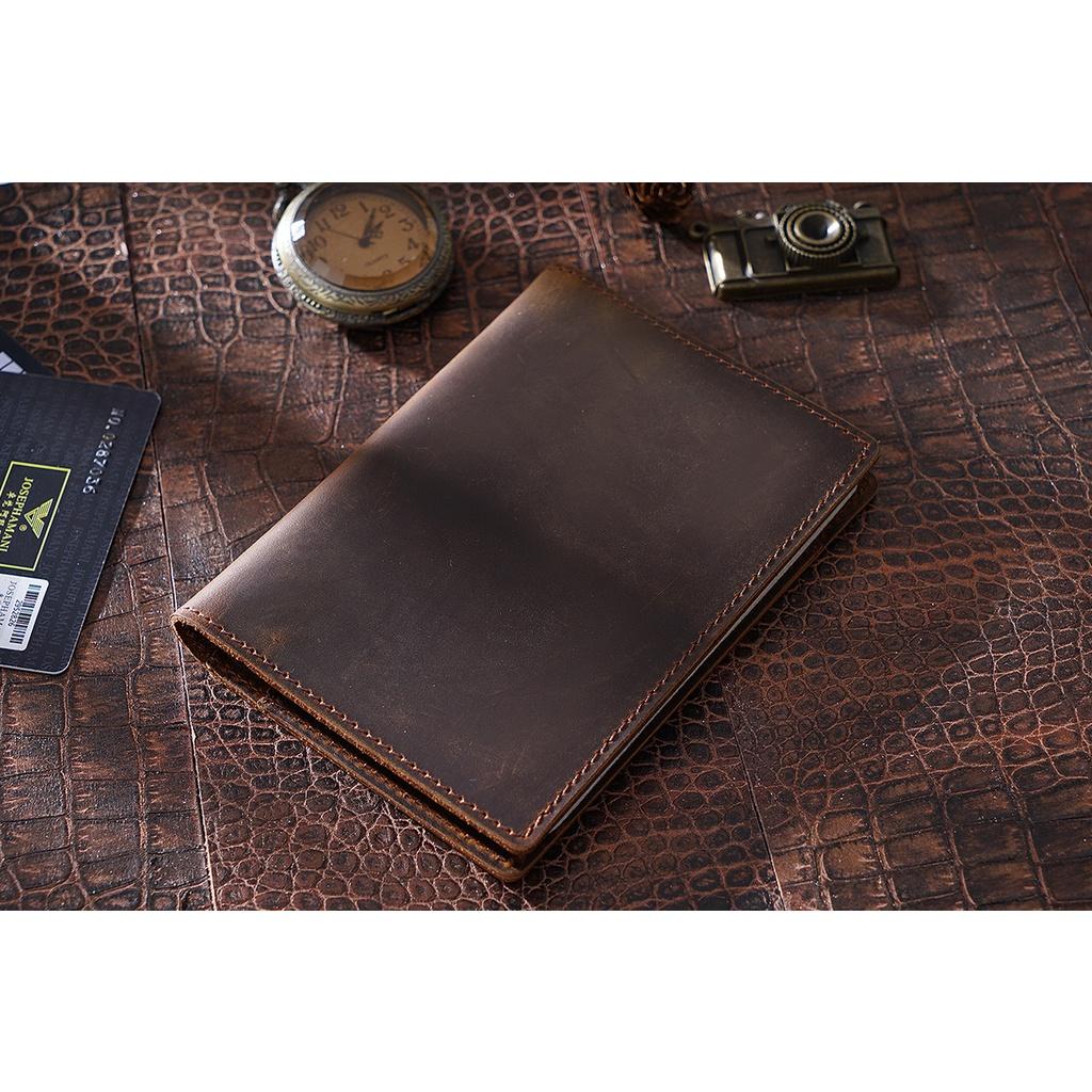 Ví đựng passport, sổ hộ chiếu da bò handmade, nhiều ngăn tiện lợi PP1 - Rockcow