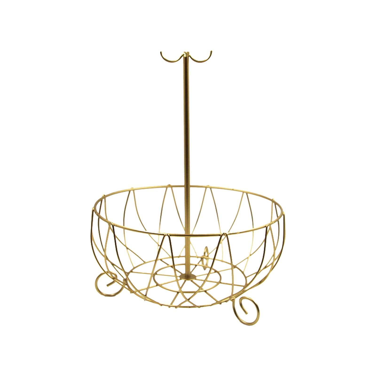 Fruit Bowl Holder with Banana Hanger Tree Kitchen Fruit Basket Stand Large