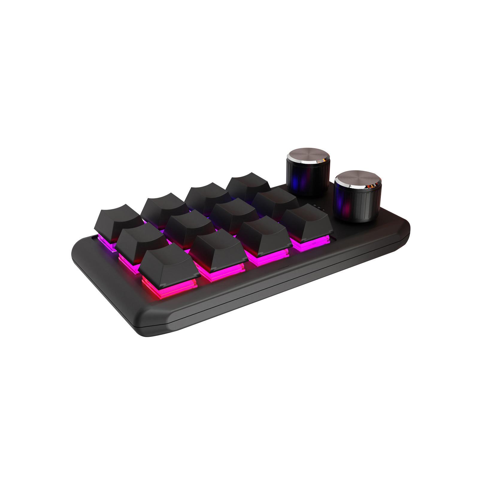 Mechanical Keyboard RGB Non Slip Program Keys 12 Key for Office