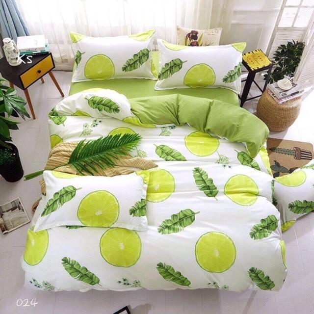 Bộ Chăn Ga Gối Cottong Poly Quả Cam