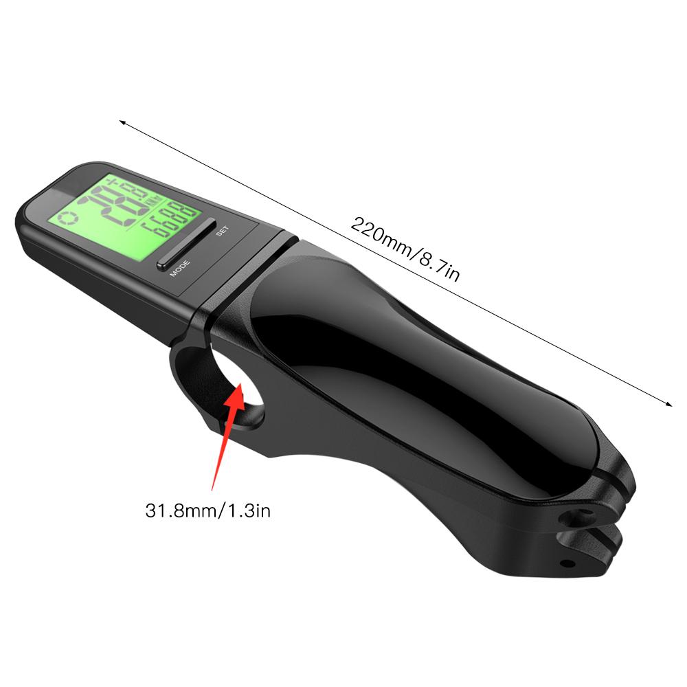 Máy tính xe đạp leo núi Đồng hồ tốc độ tay lái IP65 Màn hình LCD