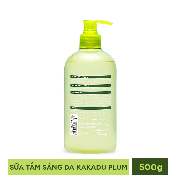 Gel tắm Fresh Organic Sáng da rạng rỡ chiết xuất Mận kakadu hữu cơ 500g