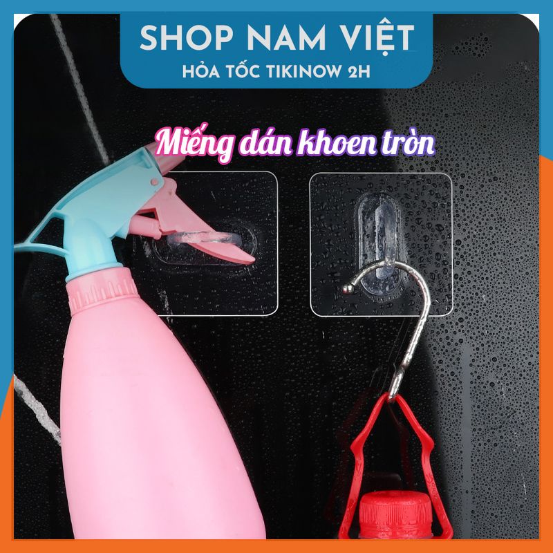 Miếng Dán Khoen Đa Năng Treo Chai Sữa Tắm, Dầu Gội, Móc Quần Áo