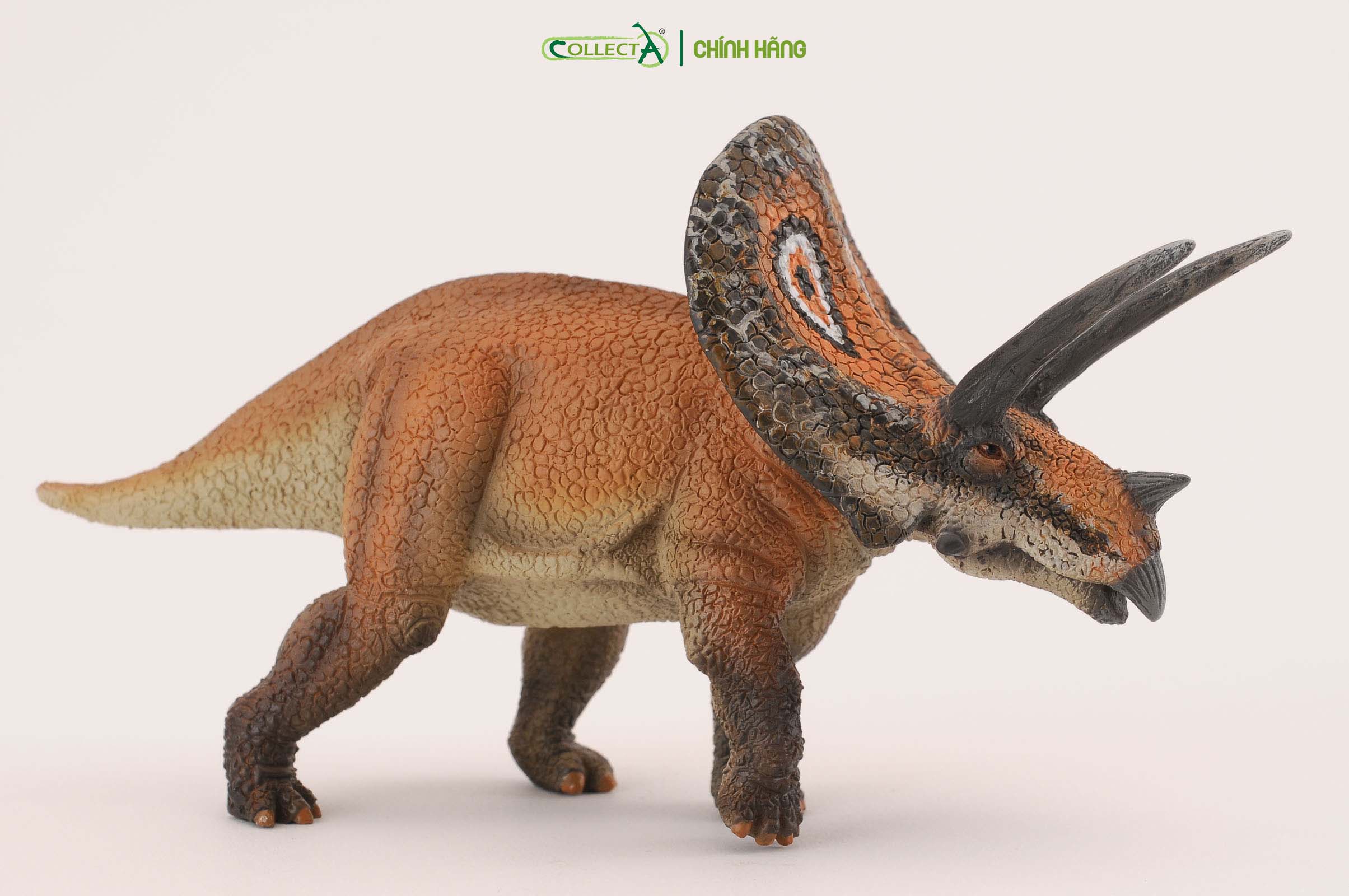 Mô hình thu nhỏ: Khủng Long Torosaurus  - Torosaurus, hiệu: CollectA, mã HS 9654140[88512] -  Chất liệu an toàn cho trẻ - Hàng chính hãng