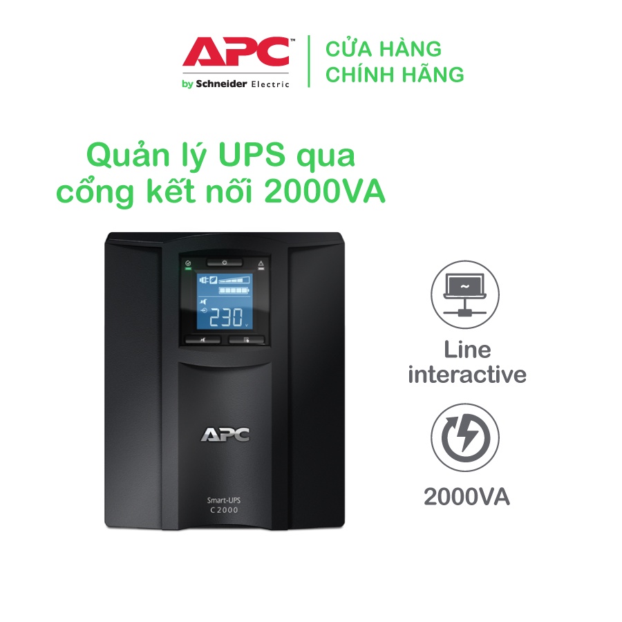 Bộ lưu điện APC Smart-UPS C 2000VA LCD 230V- SMC2000I- Hàng chính hãng APC