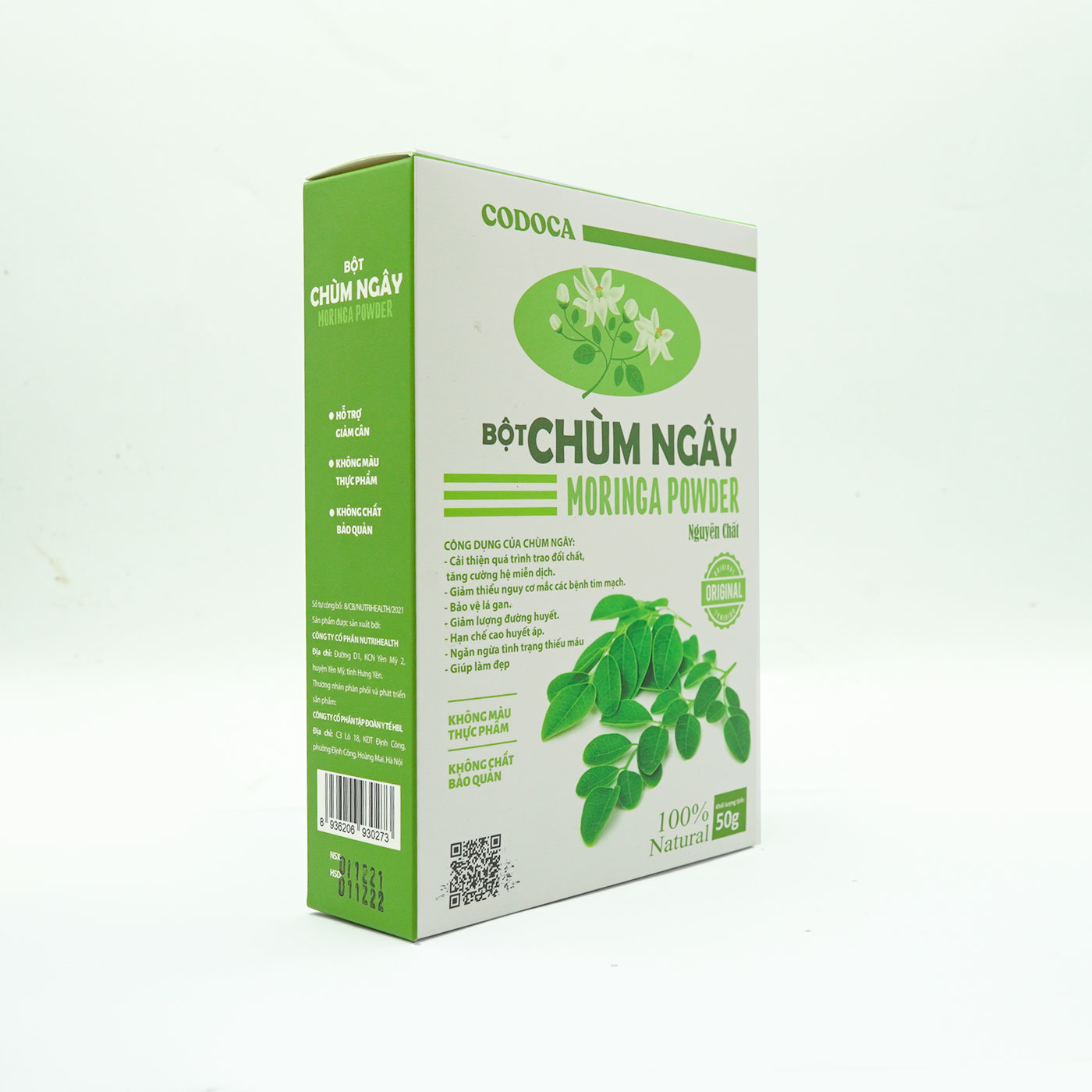 Bột Chùm ngây Codoca Nguyên Chất Sấy Lạnh (50g) Hỗ trợ ổn định huyết áp, tốt cho tim mạch