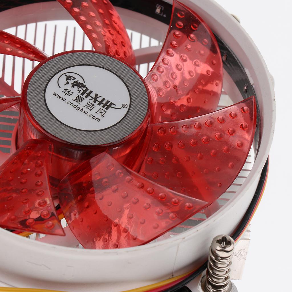 CPU Cooler Heatpipe 12cm Cooled Fan Radiator for LGA 775/1150/1151/1155/1156 Red