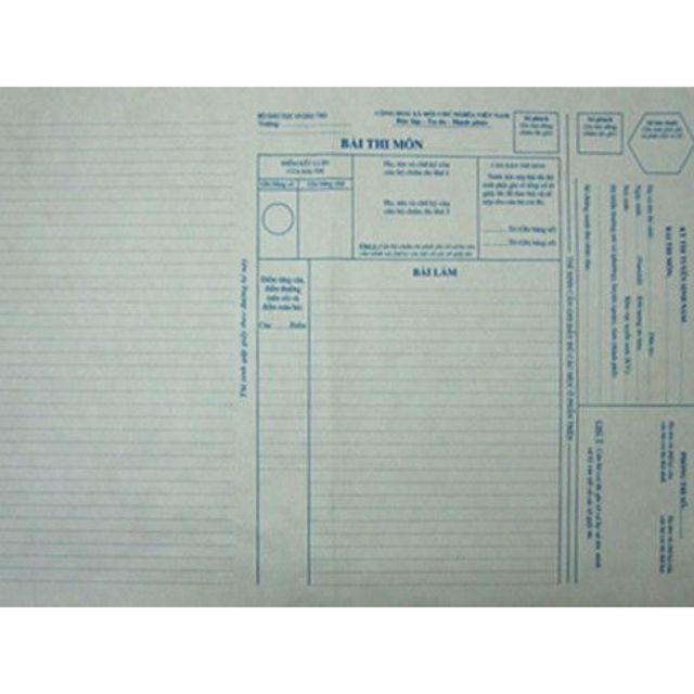 Túi 10 tờ giấy thi A3 Sở GD&amp;ĐT Hà Nội