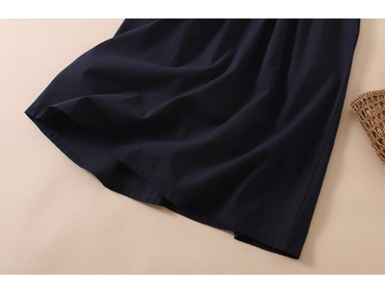 Đầm suông babydoll cổ sen dáng rộng chất liệu Linen mềm mịn mặc thoải mái, thoáng mát da158