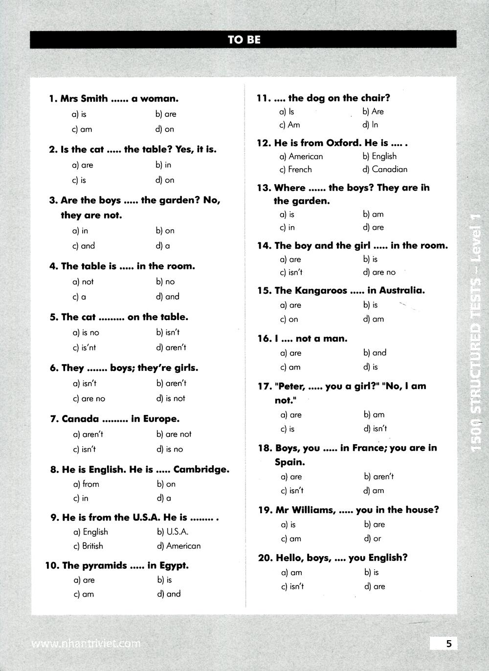 1500 Structured Tests Leve 1 (Không CD)