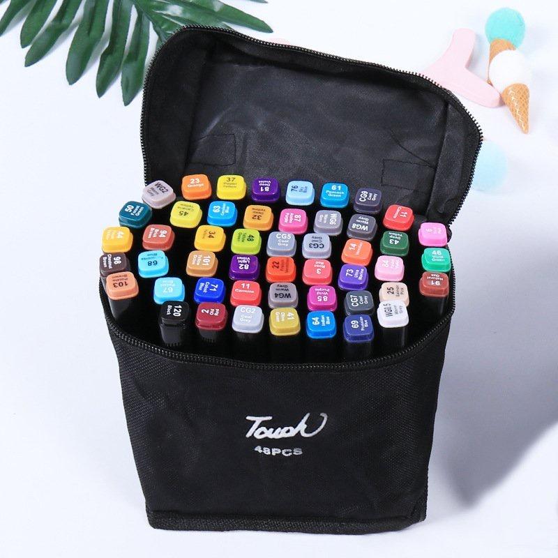 Bộ Bút Dạ 48 Chi Tiết Cho Bé tập Tô Bút màu Touch Mark Cool Coco Pison Marker