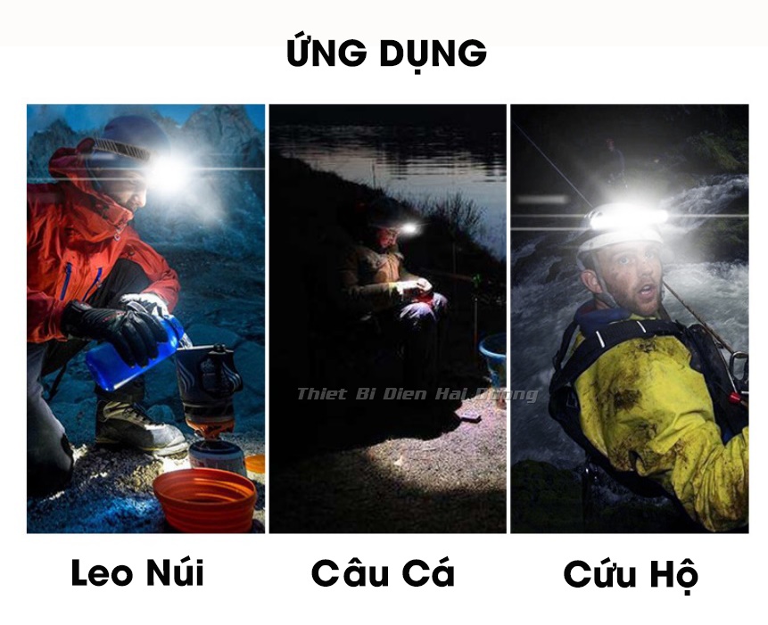 Đèn Pha Đội Đầu Xoay 90 độ TD15801 - 6 Chế độ sáng - Chip LED Siêu Sáng - Dung lượng Pin Lớn - CÓ VIDEO