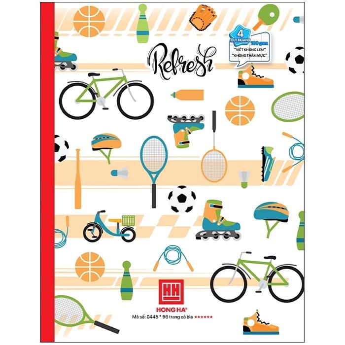 Combo 5 Vở 4 Ly Ngang 96 Trang 100gsm Class Refesh - Hồng Hà 0445 (Mẫu Màu Giao Ngẫu Nhiên)