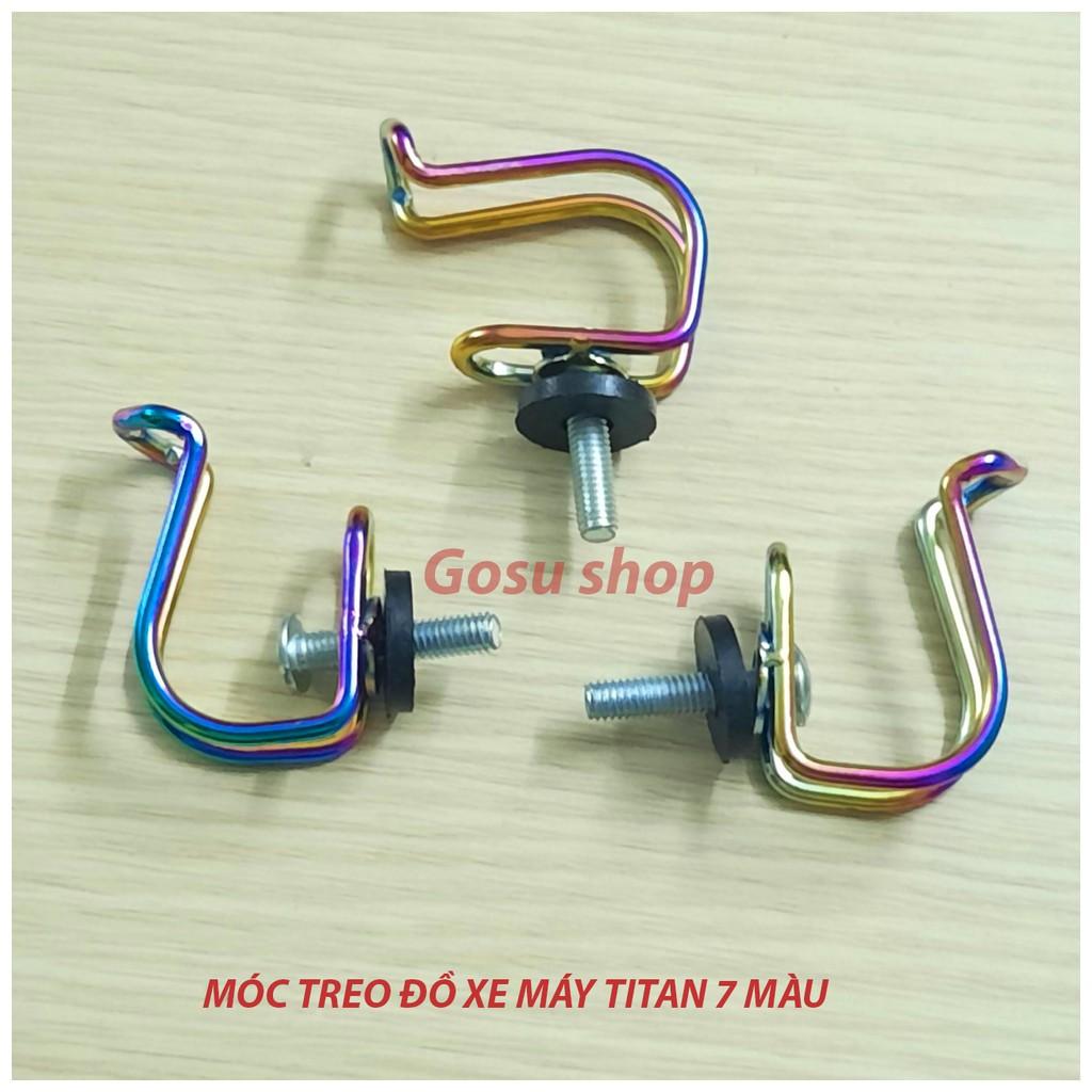 &lt; Nhiều mẫu&gt;Móc treo đồ xe máy titan 7 màu các loại