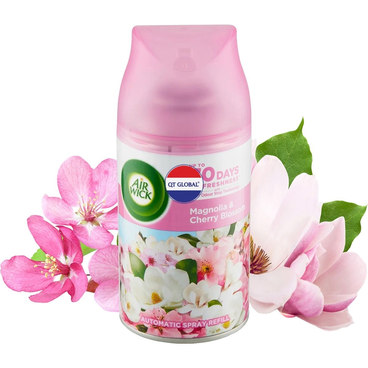 Bình xịt thơm phòng Air Wick Magnolia &amp; Cherry Blossom 250ml QT016839 - mộc lan, anh đào