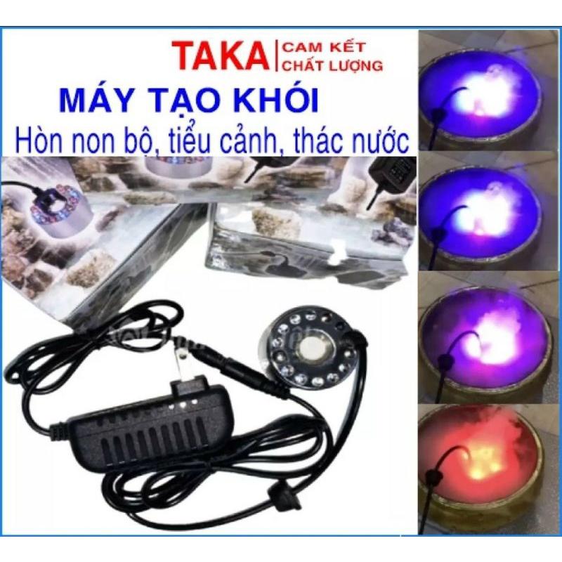 Máy tạo khói kết hợp Đèn led đổi 5 màu + adaprer cho gội đầu dưỡng sinh, hòn non bộ, tiểu cảnh, thác phong thuỷ, hồ cá