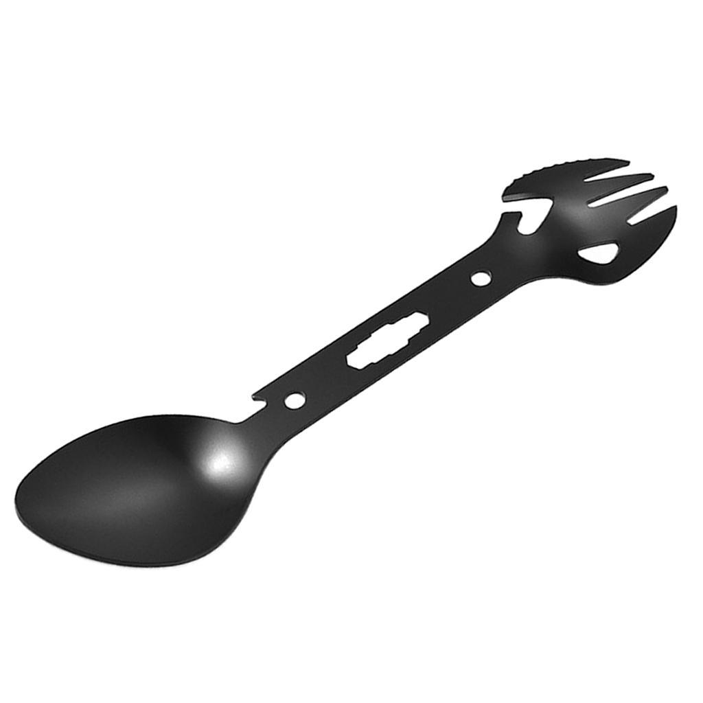 Multi-purpose Spork Camping Fork Spoon Bottle Beer Can Opener Outdoor Tableware