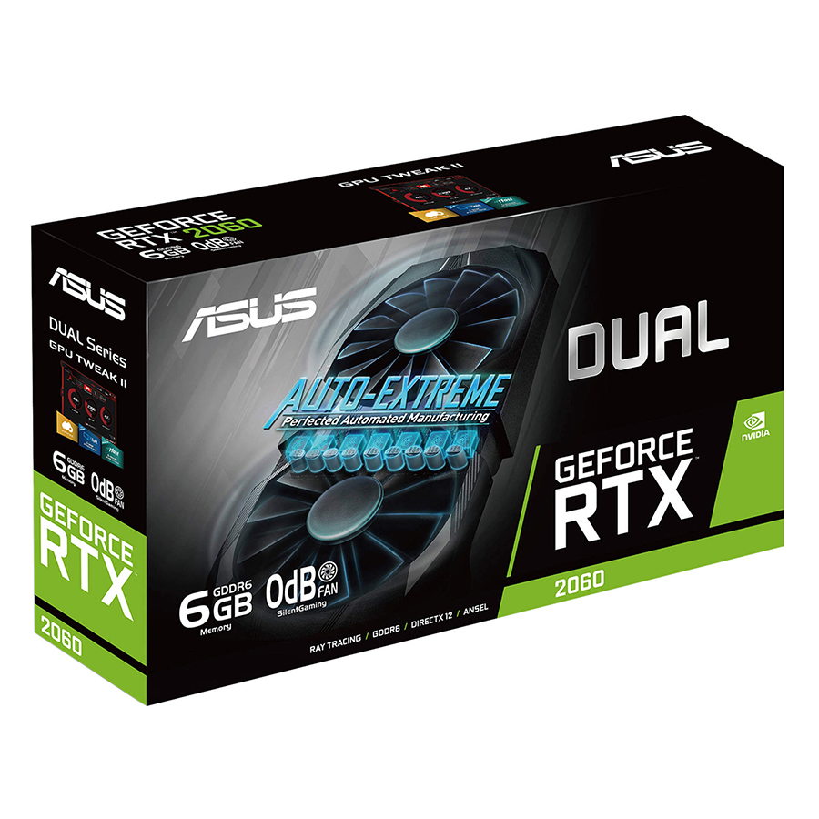 Card Màn Hình VGA ASUS DUAL-RTX2060-6G GDDR6 6GB 192-bit - Hàng Chính Hãng