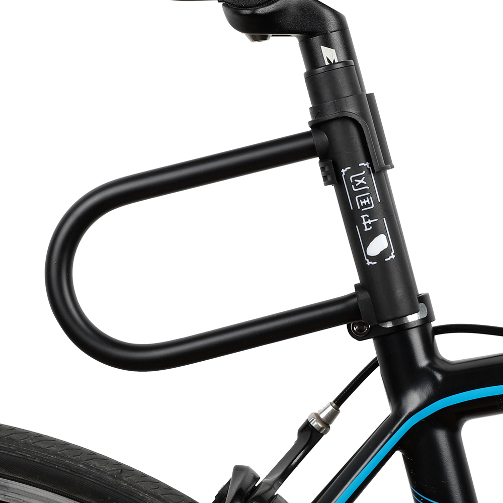 Khóa chữ U WEST BIKING chất lượng cao bằng thép carbon dày 10mm kèm 2 chìa khóa thích hợp cho khóa xe đạp, xe máy