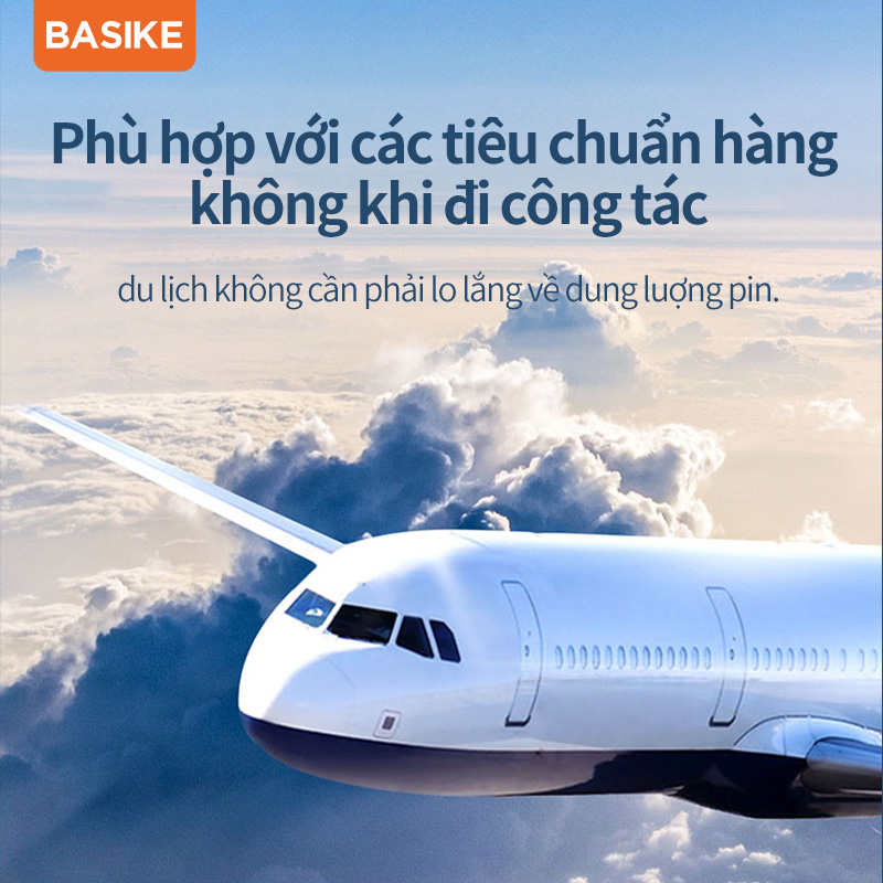 Sạc Dự Phòng 10000mAh BASIKE PT62 có hai đầu ra USB thích hợp cho iPhone và Android - Hàng Nhập Khẩu