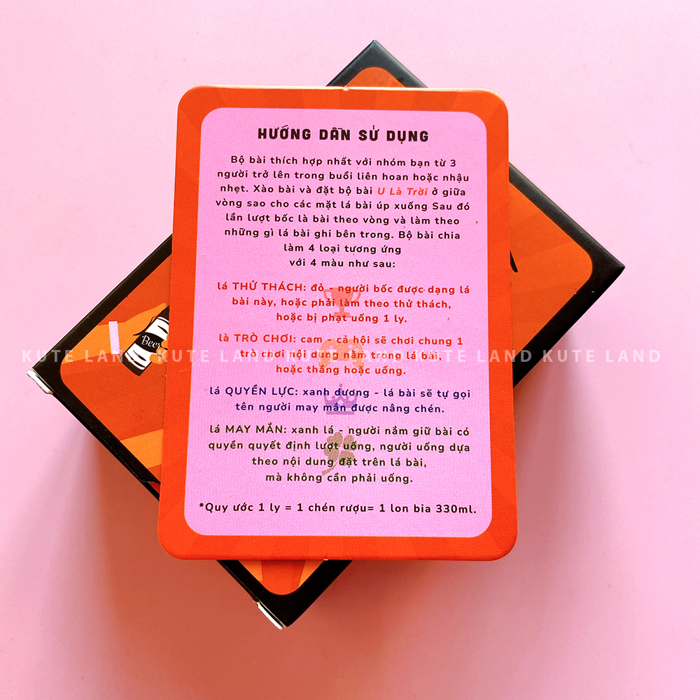 Bộ Bài Drinking Game U Là Trời 100 Lá Nốc Out Thẻ Bài Huệ Uống Thử Thách Cùng Bạn Bè Và Cặp Đôi