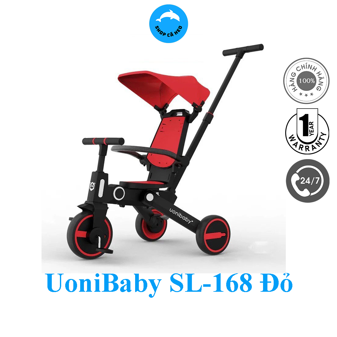 Xe Đẩy Trẻ Em 2 Chiều UoniBaby SL-168 Gập Gọn Thông Minh Kết Hợp Xe Đạp Trẻ Em 3 Bánh