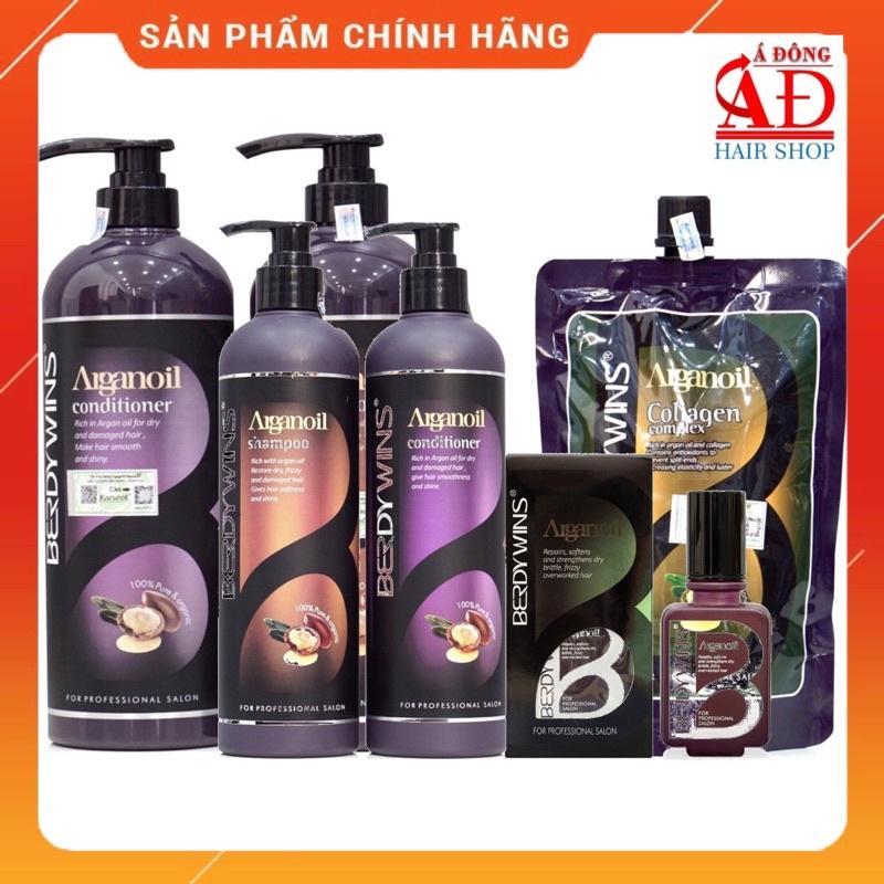 DẦU GỘI XẢ HẤP Ủ TÓC PHỤC HỒI SIÊU MƯỢT BERDYWINS ARGAN OIL COLLAGEN COMPLEX