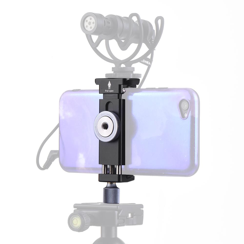 Giá đỡ có lỗ vít 1/4 inch Hợp kim nhôm có thể điều chỉnh cho Điện thoại thông minh
