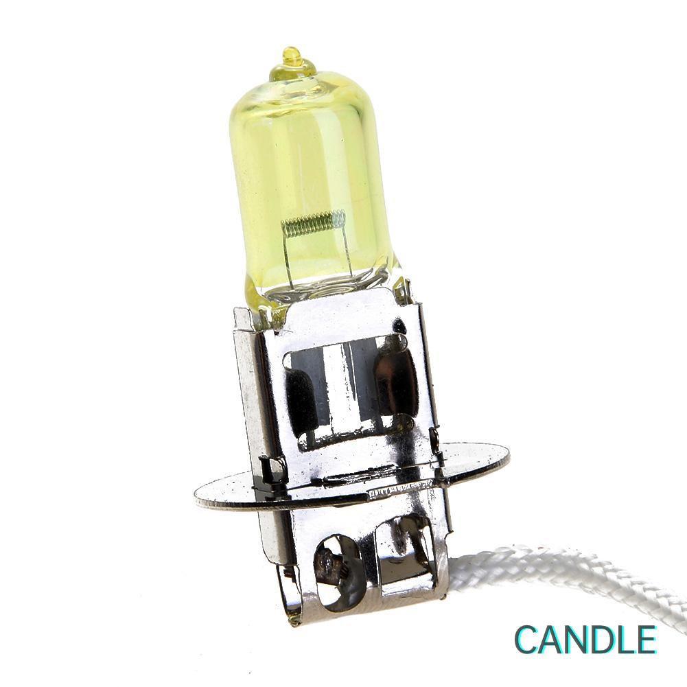 Set 2 Bóng Đèn Halogen H3 12v 55w Ánh Sáng Vàng Cho Đèn Pha Xe Hơi