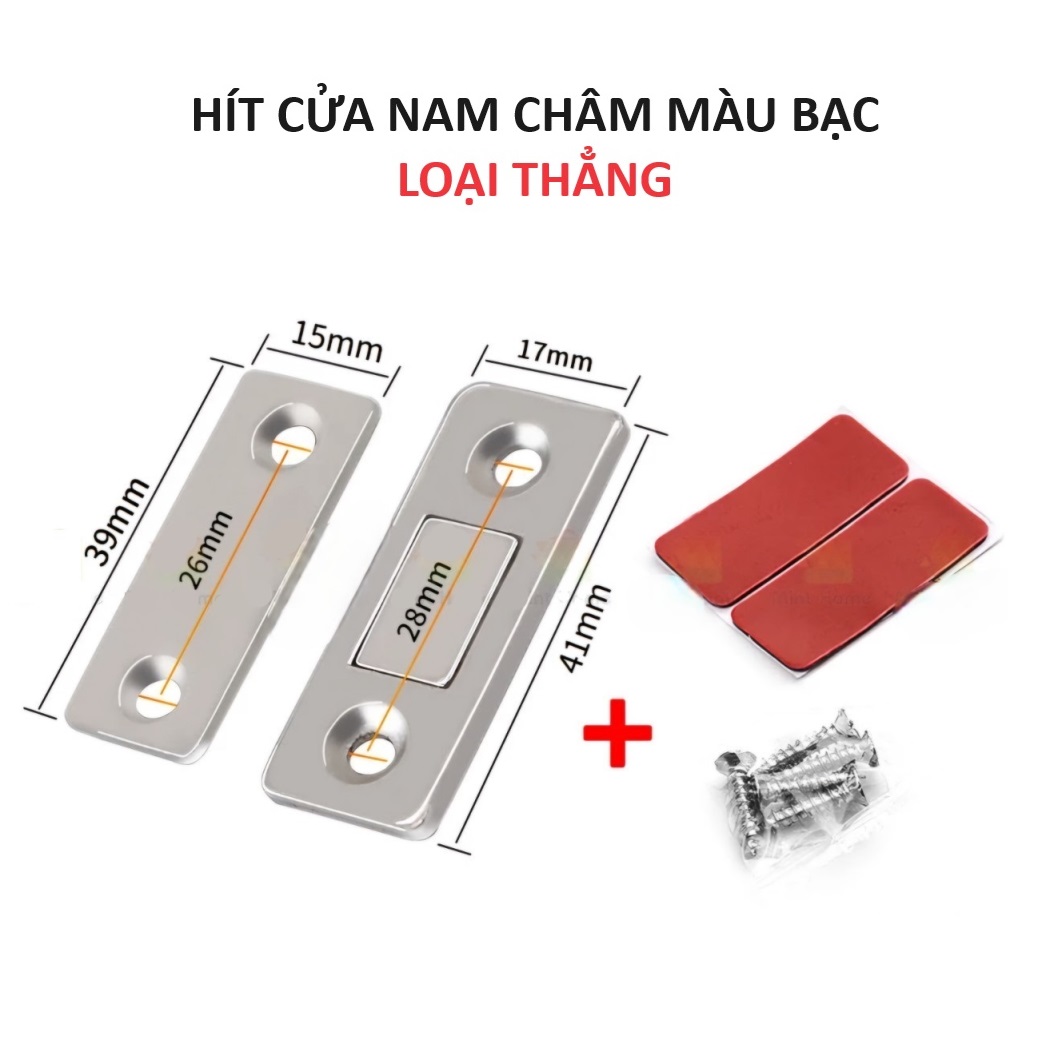 Nam Châm Gắn Cánh Tủ, Giữ Cánh Cửa Có Lực Hút Mạnh - Giữ Chốt Cánh Tủ Quần Áo, Ngăn Kéo, Tủ Bếp Tiện Lợi, Takyhome 3430