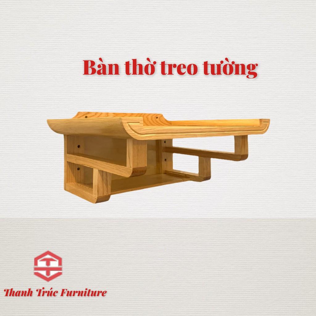 (2 size) Bàn thờ treo tường gỗ sồi