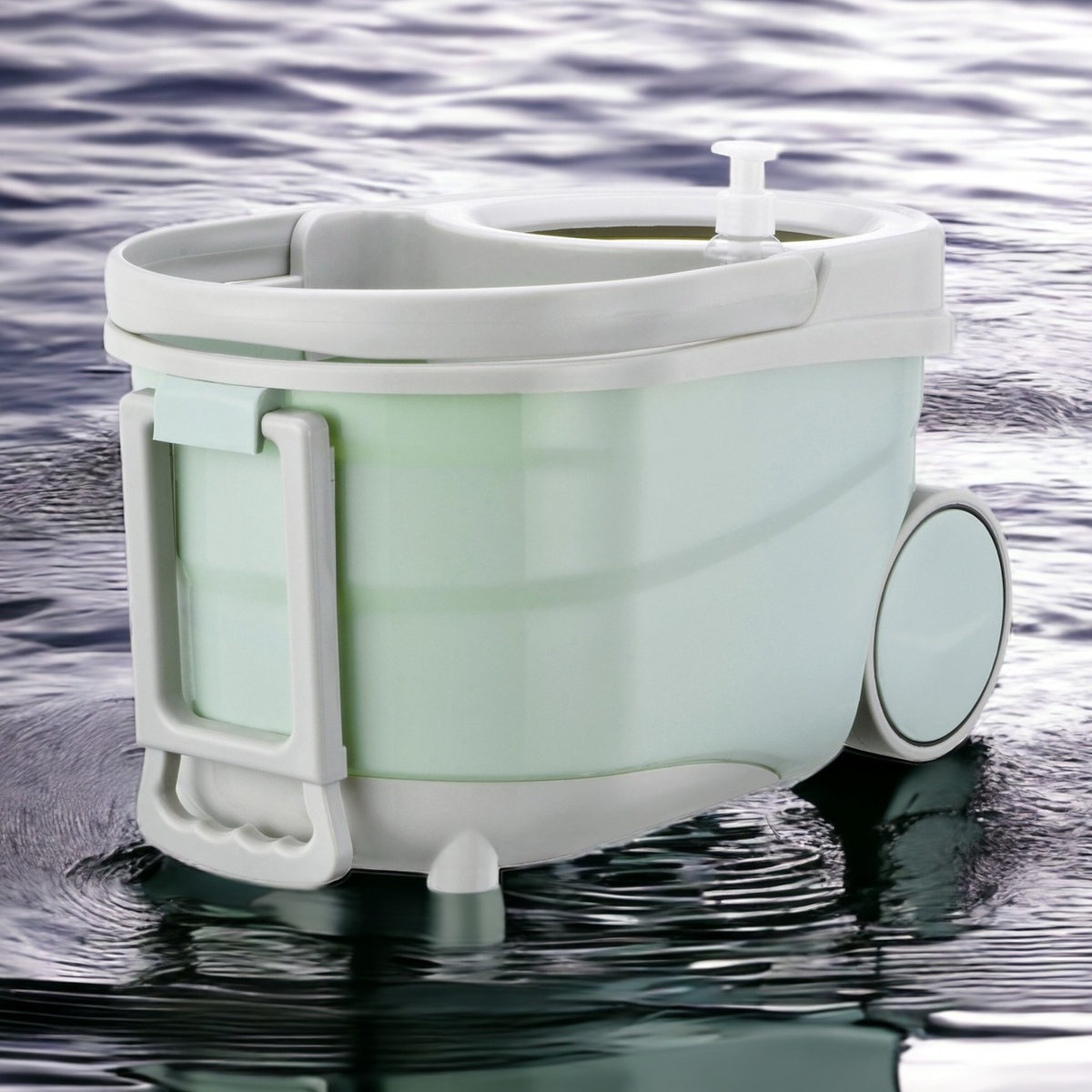 Bộ cây lau nhà cán Inox Bennix Thái Lan BN-888SM xoay 360 có bánh xe lớn