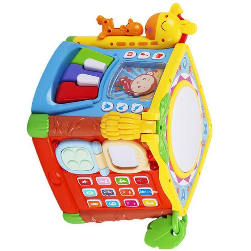 Phong Cách Mới Nhất Guyu Hexahedron 3839 Đồ Chơi Trẻ Em Tay Trống Kỹ Thuật Số Ngôi Nhà Hình Khối Xây Dựng Cho Bé 1-3 Tuổi Trò Chơi