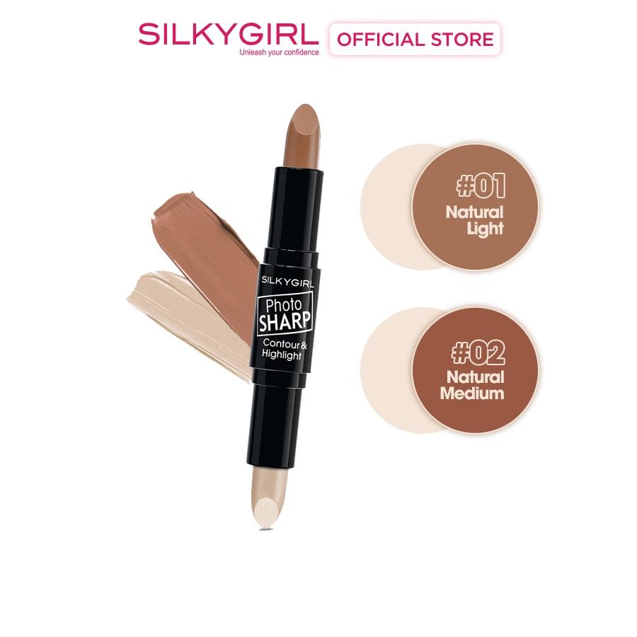 Tạo Khối Hai Đầu Dạng Thỏi Silkygirl Photosharp Contour &amp;amp; Highlight 8g