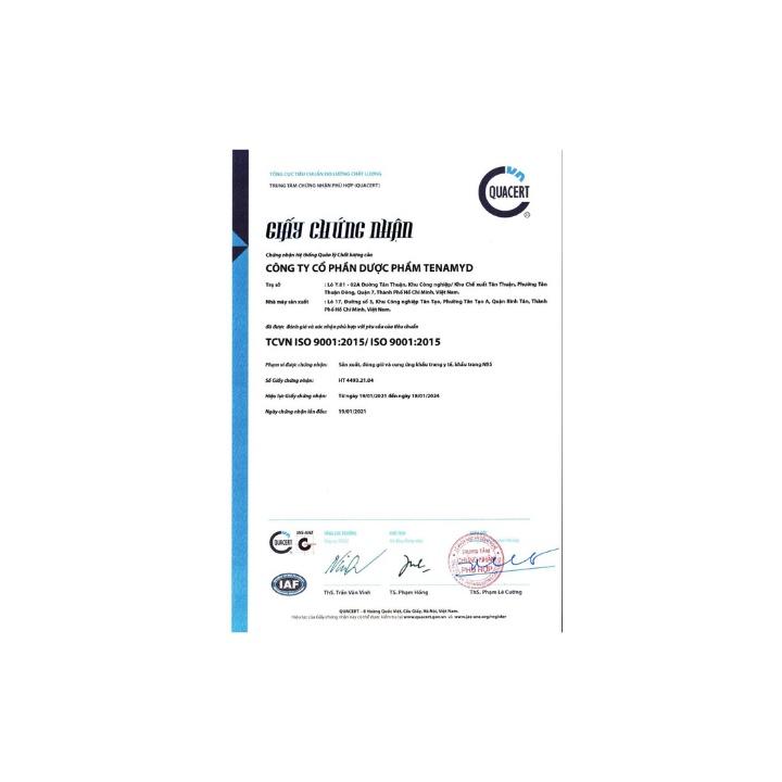Khẩu Trang KF94 Người Lớn Màu Trắng Tenamyd Chính Hãng