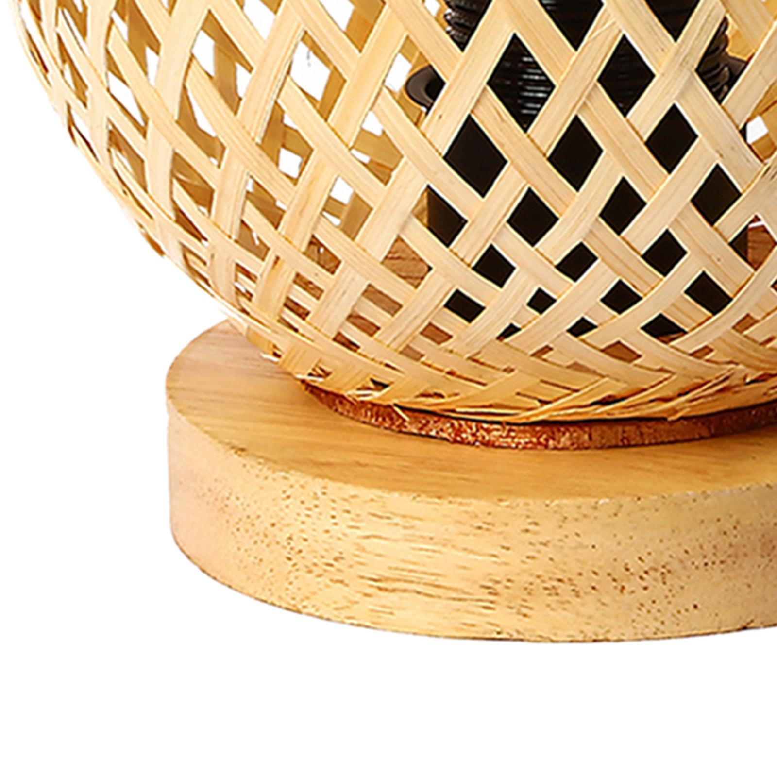 Rattan Table Lamps Desk Lamp Fittings Japanese Style for Office Bedroom Home